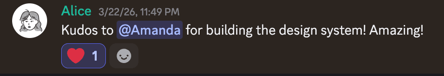 Team kudos