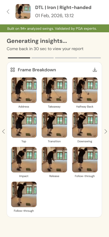 SneakySwing app screen